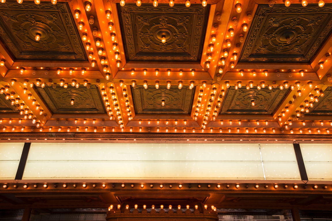 Theater lights on Broadway